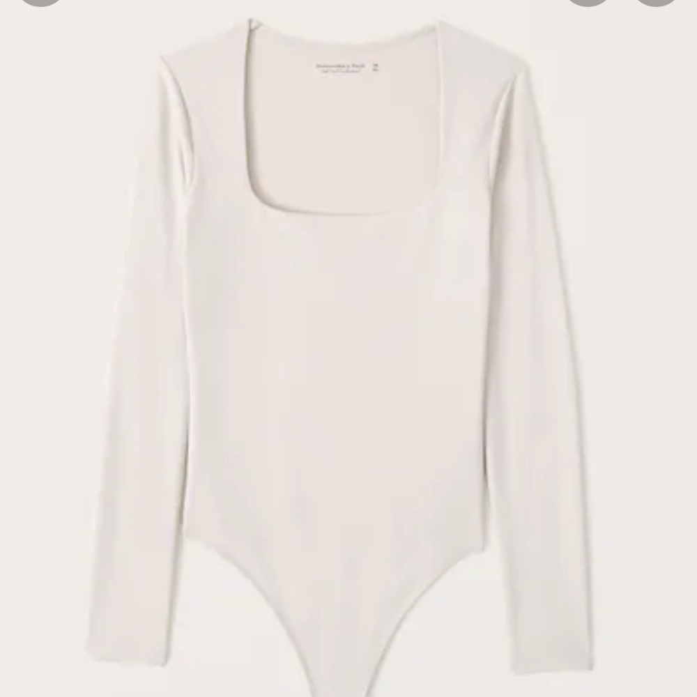 Abercrombie & Fitch long sleeve seamless fabric squareneck bodysuit NEVER WORN